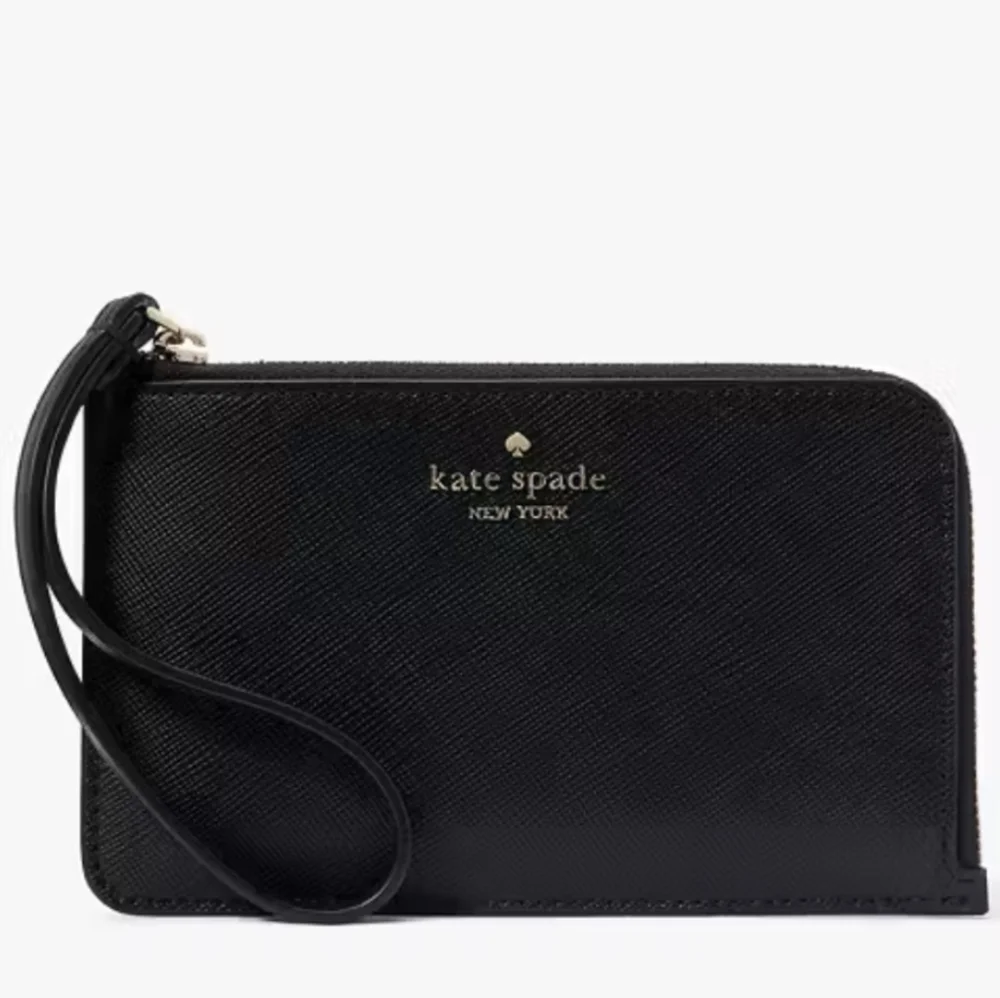 Kate Spade | Lucy L-Zip Wristlet | Black | Small - Picture 2 of 9